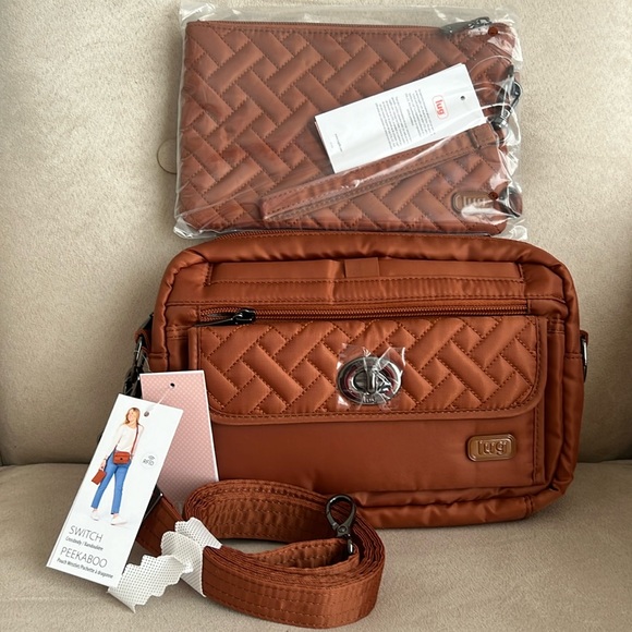 Lug Handbags - NWT Lug Switch & Peekaboo Duo in Copper Brown